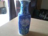 Vase 14 cm peinture bleu motif fleur... ANNONCES Bazarok.fr